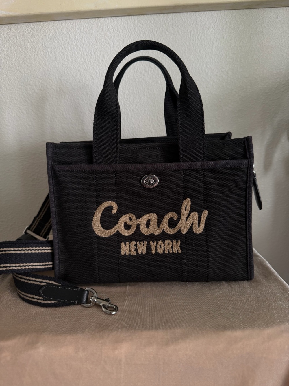 Coach City Tote Black Tote with Shoulder Strap